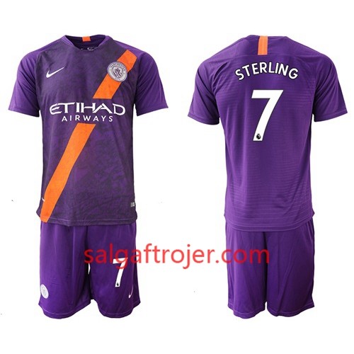 Manchester City Fodboldtrøjer Sterling 7 Børn 3. sæt 2018/19 Kort ærmer Manchester City Fodboldtrøjer Sterling 7 Børn 3. sæt 2018/19 Kort ærmer